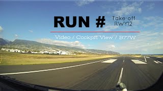 Take-off from the REUNION Island - Roland Garros airport - (RUN/FMEE) France - Cockpit view