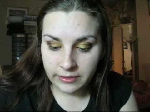 AUTUMN GODDESS EYES w MAC make up goldsorange brown