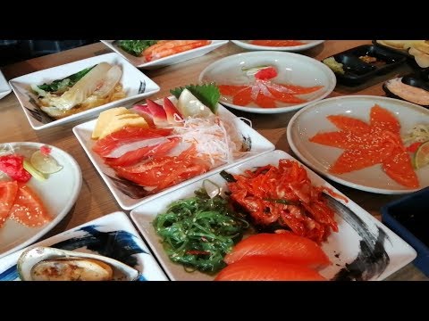 แซลมอน ฉ่ำๆ| ซูชิหน้าล้น| หัวปลาแซลมอนต้มซีอิ้ว| Salmon Sashimi| Sushi| (คลิปก่อนโควิด)
