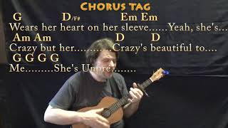 Beautiful Crazy (Luke Combs) Bariuke Cover Lesson with Chords/Lyrics - Capo 4th