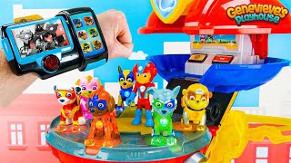 Paw Patrol Toy Learning Video For Kids - Mighty Pups Vs Battle Robot!