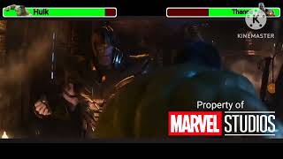 Hulk Vs Thanos With Healthbars