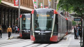 4K60Fps Sydney Light Rail Front Cab View - L2 Randwick Line - Wynyard To Qvb