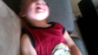 Tickling Ezra On The Couch