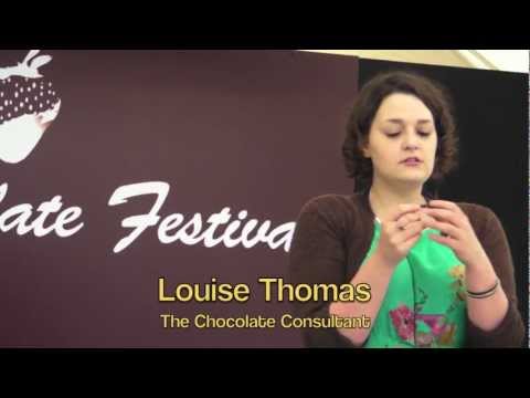 Louise Thomas, The Chocolate Consultant, explains how to taste chocolate properly at the Southbank Chocolate Festival