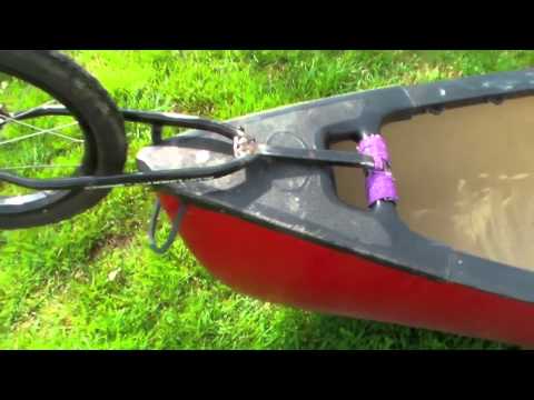 Homebuilt canoe dolly - YouTube