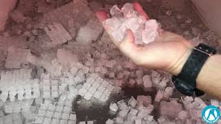Cube ice machine test before loading to Nigeria