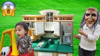 Grandma Kids Pretend Play In Real Life Granny's Surprise visit to Jai Bista Show