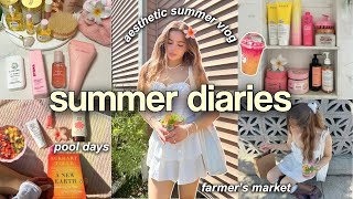 Summer Days In My Life Vlog Aesthetic Pool Days & Farmers Markets