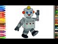 How to draw Robot | Colors | Drawing and Painting | How to color | Coloring for children