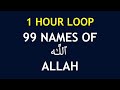 1 HOUR LOOP - 99 Names of Allah - Easy to Memorize