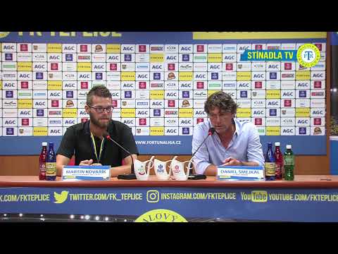 Tiskov konference domcho trenra po utkn Teplice - Dukla Praha (29.7.2018)