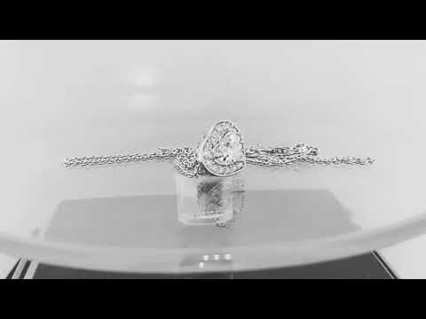 Heart Shaped Diamond Pendant Necklace Internally Flawless GIA Certified 0.66 Carat Platinum Handmade Heart Shaped Diamond Pendant Necklace Internally Flawless GIA Certified 0.66 Carat Platinum Handmade