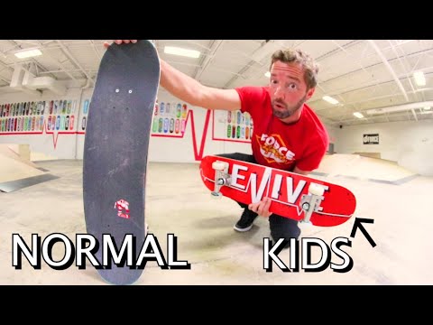 Trying A Kid Size Skateboard!