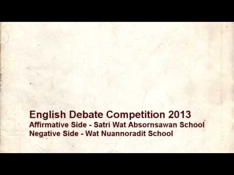 English Debate Competition 2013 | Leader of Negative Side.