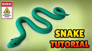 Diy How To Make Miniature Snake - Cobra - Easy Polymer Clay, Fondant Cake Topper Tutorial Diy