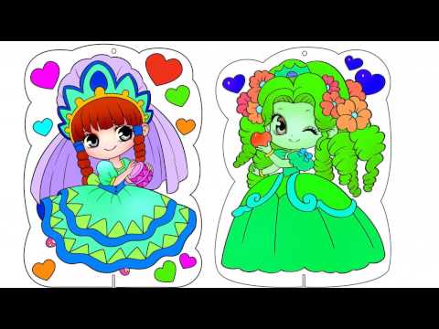 Tô màu công chúa cho bé || Princess Coloring Book Pages For Kids HIBABY