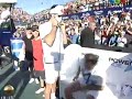 Doctor Novak Djokovic checks Nalbandian while Nadal watches and smiles