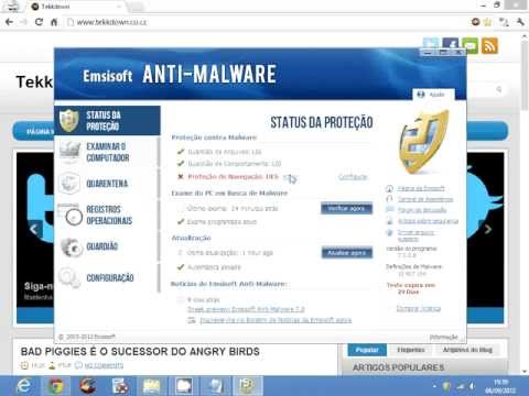 Teste de taxa de detecção - Emsisoft Anti-Malware 7 Beta