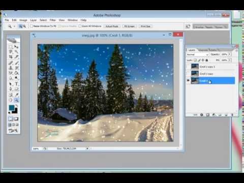 Как на фото сделать снег в фотошопе Как на фото сделать снег в фотошопе