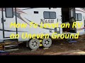 How to level an RV on uneven ground - Off road camping