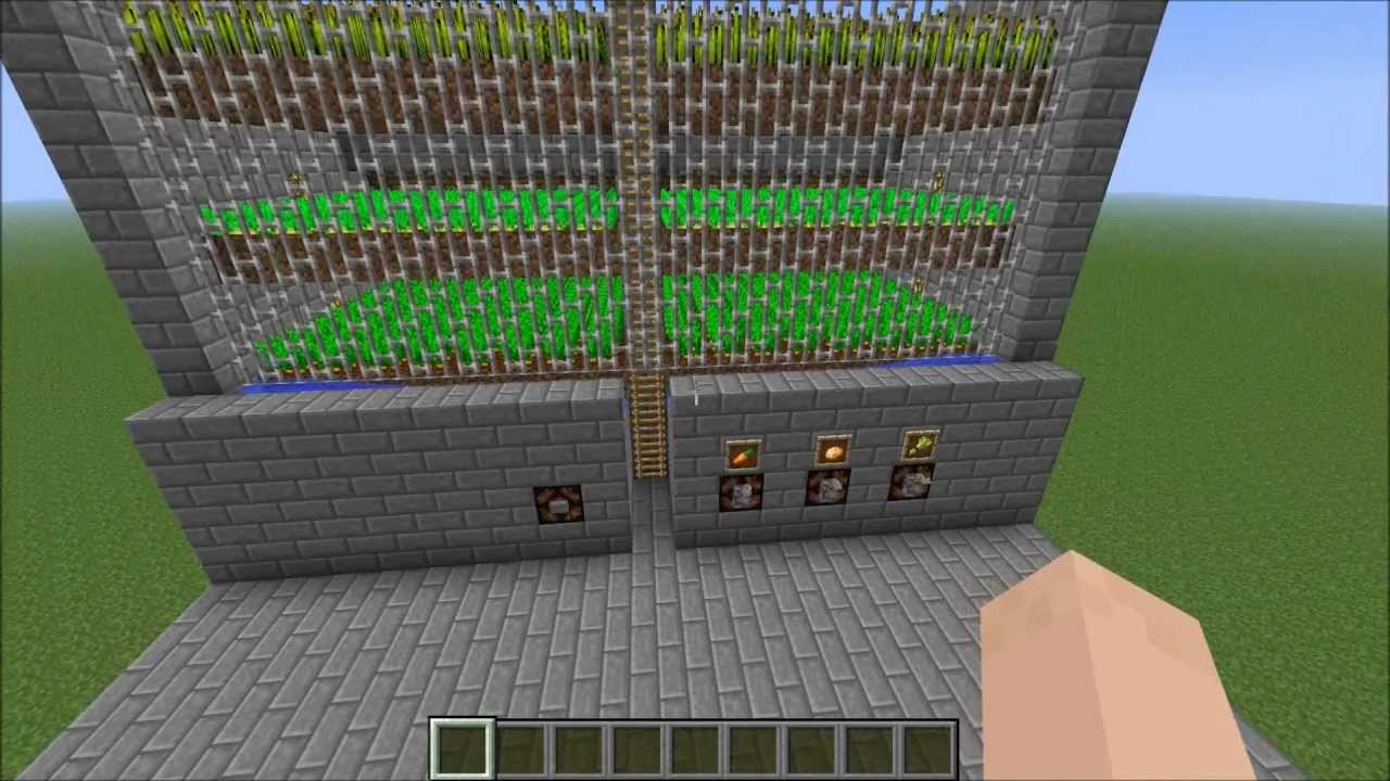 Minecraft - Selectable Auto-harvesting Carrot Wheat & Potato Farm - YouTube