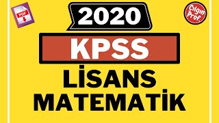 2020 KPSS LİSANS MATEMATİK [+PDF] - 2020 KPSS Matematik Soru Çözümleri