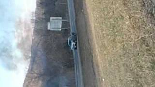Car On Fire On Highway I-84