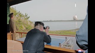 North Korean Leader Kim Jong-Un Oversees Testing Of Multiple Rocket Launchers And...