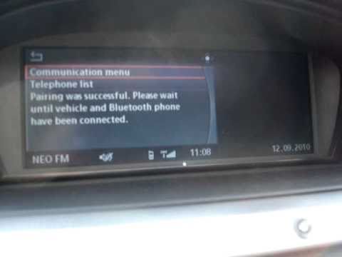 BMW e60 telephone pairing