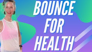 35 MIN WORKOUT | REBOUNDING CARDIO USING LIGHT HAND WEIGHTS | MINI TRAMPOLINE WORKOUT | WEIGHT LOSS