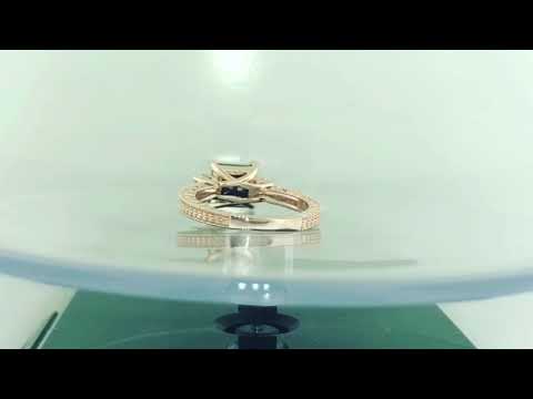 Black Diamond Engagement Ring Rose Gold, Three Stone Bridal Ring, Princess Cut Vintage Ring, 2.28 Carat Antique Style Engraved Handmade Black Diamond Engagement Ring Rose Gold, Three Stone Bridal Ring, Princess Cut Vintage Ring, 2.28 Carat Antique Style Engraved Handmade