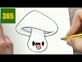 hur man ritar SVAMP KAWAII STEG FÖR STEG - kawaii ritningar lätt