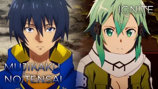 Mujikaku No Tensai X Ignite Clean Ver. Mashup Of My Isekai Life, Sword Art Online Ii Amv