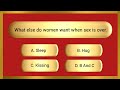 Sex Quiz Questions in English...