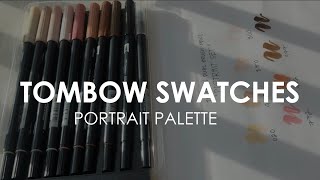 Portrait Palette Tombow Dual Brush Pen Swatches