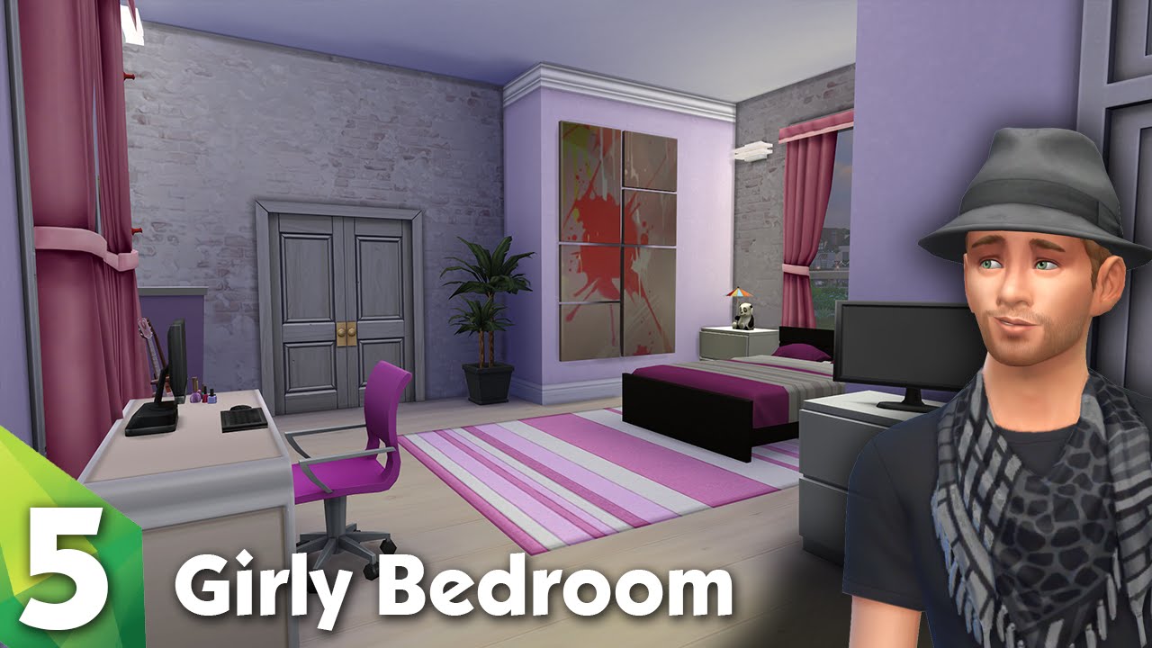 The Sims 4: Room Design - Girly Bedroom - YouTube