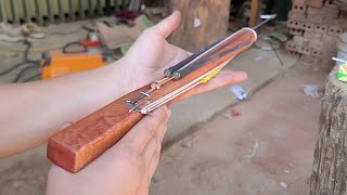 Make And Test Mini Spear Gun. How To Make Spear Gun