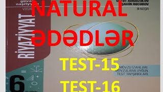 Güvən nəşriyyatı 6-cı sinif 2022. Natural ədədlər. (Test-15; Test-16)