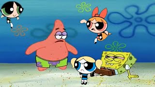 The Power Puff Girls beat up Patrick