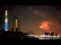 第35回隅田川花火大会と東京スカイツリー(2012年7月28日)