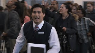A Scene From New Girl Laxmas With Brandon Dunaway And Zooey Deschanel