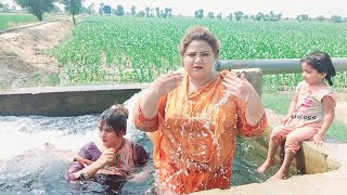 Village Women Tubewell Swimming Desi Girl Village Lifestyle Punjabi Culture