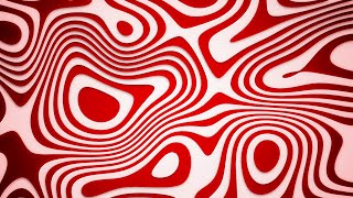 Red & White Paper Cut Striped Wavy Abstract Background Loop Premium 60Fps Version