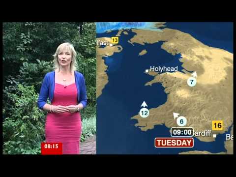 Carol Kirkwood with a warm front