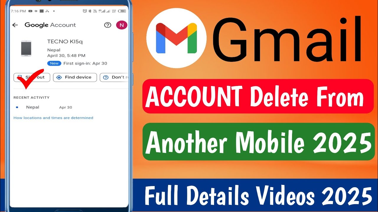 How to remove gmail account from another phone / logout How to remove gmail account from another phone / logout
