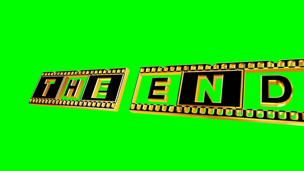 60FPS 4K The End Strip Title Green Screen Animation - YouTube