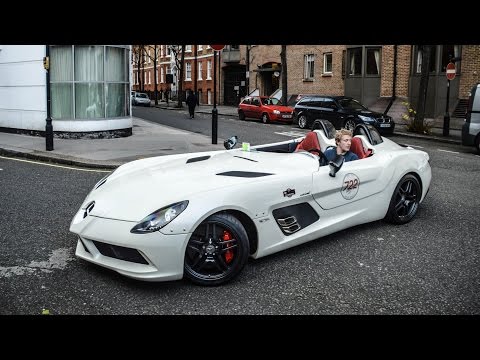 McLaren SLR Stirling Moss Start, Revs and Driving in London!