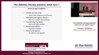 Professor Cliff Bailey - The diabetes therapy pipeline: what can we expect next?