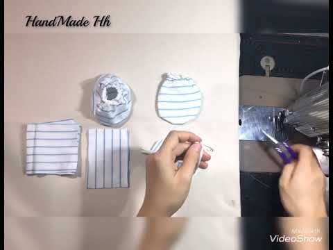 Hướng dẫn may tất tay chân cho bé sơ sinh/ How to sew sock for babies